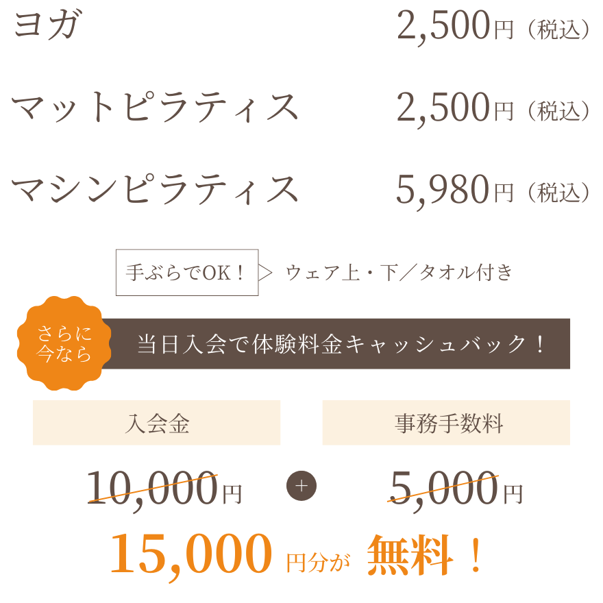 体験レッスン料金